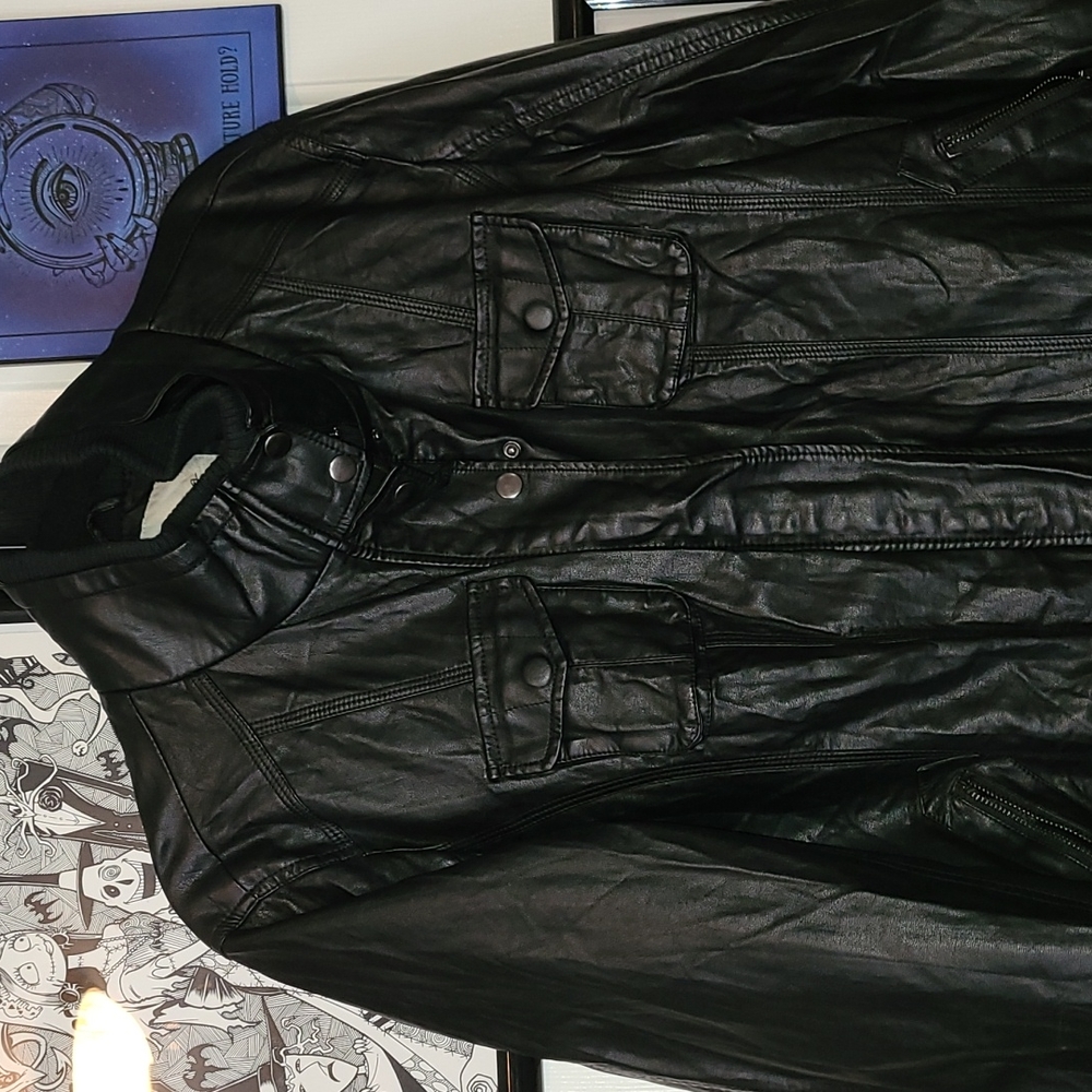 Non leather moto jacket